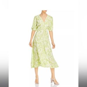 Faithful the Brand Vittoria Midi Dress in Roos Tie Dye Lime